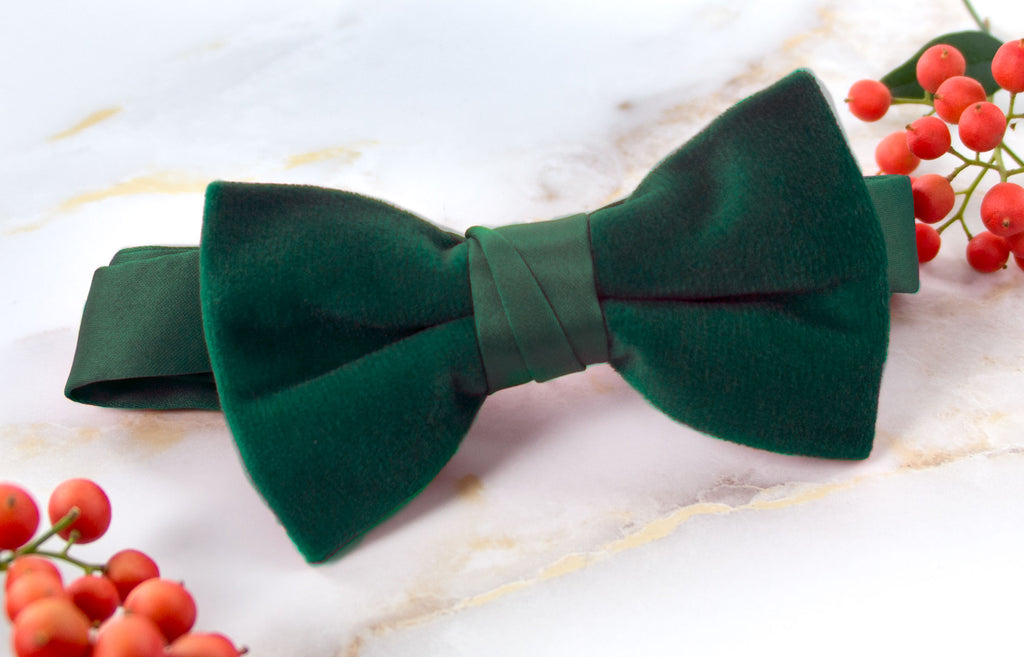 Boys' Velvet Pre-tied Bow Tie