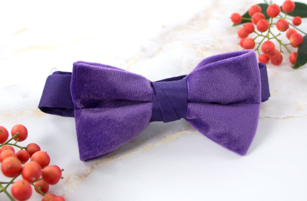 Boys' Velvet Pre-tied Bow Tie