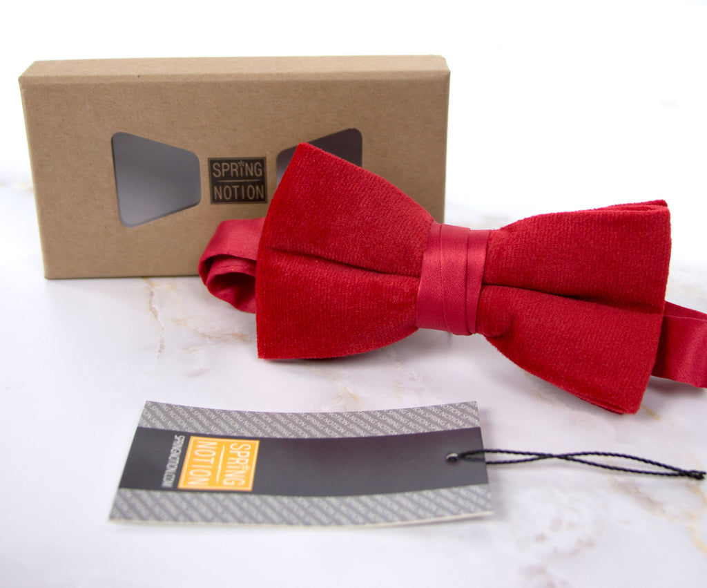 Boys' Velvet Pre-tied Bow Tie