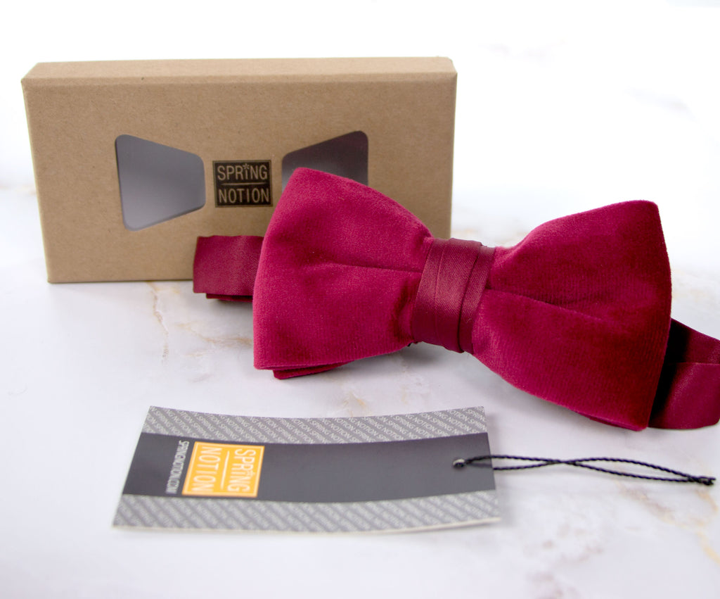 Boys' Velvet Pre-tied Bow Tie