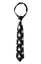 Boys' Printed Christmas Theme Pre-Tied Zipper Tie, Black Snowman