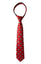 Boys' Printed Christmas Theme Pre-Tied Zipper Tie, Red Penguins