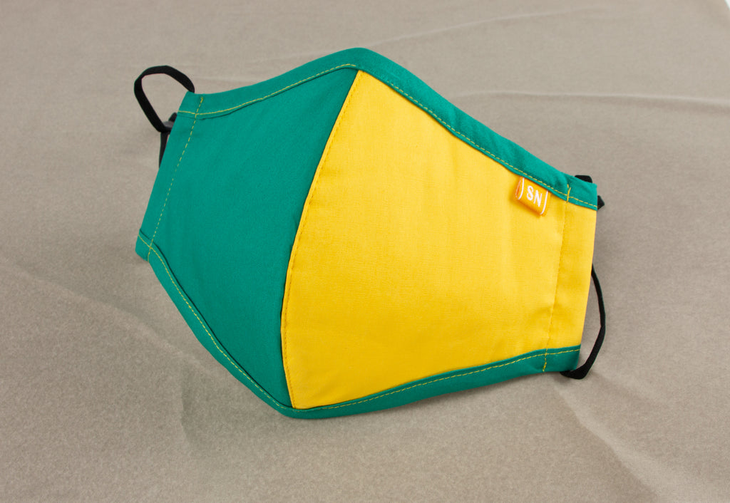 Team Color Blocks Cotton Face Cloth Face Mask for Adults and Kids