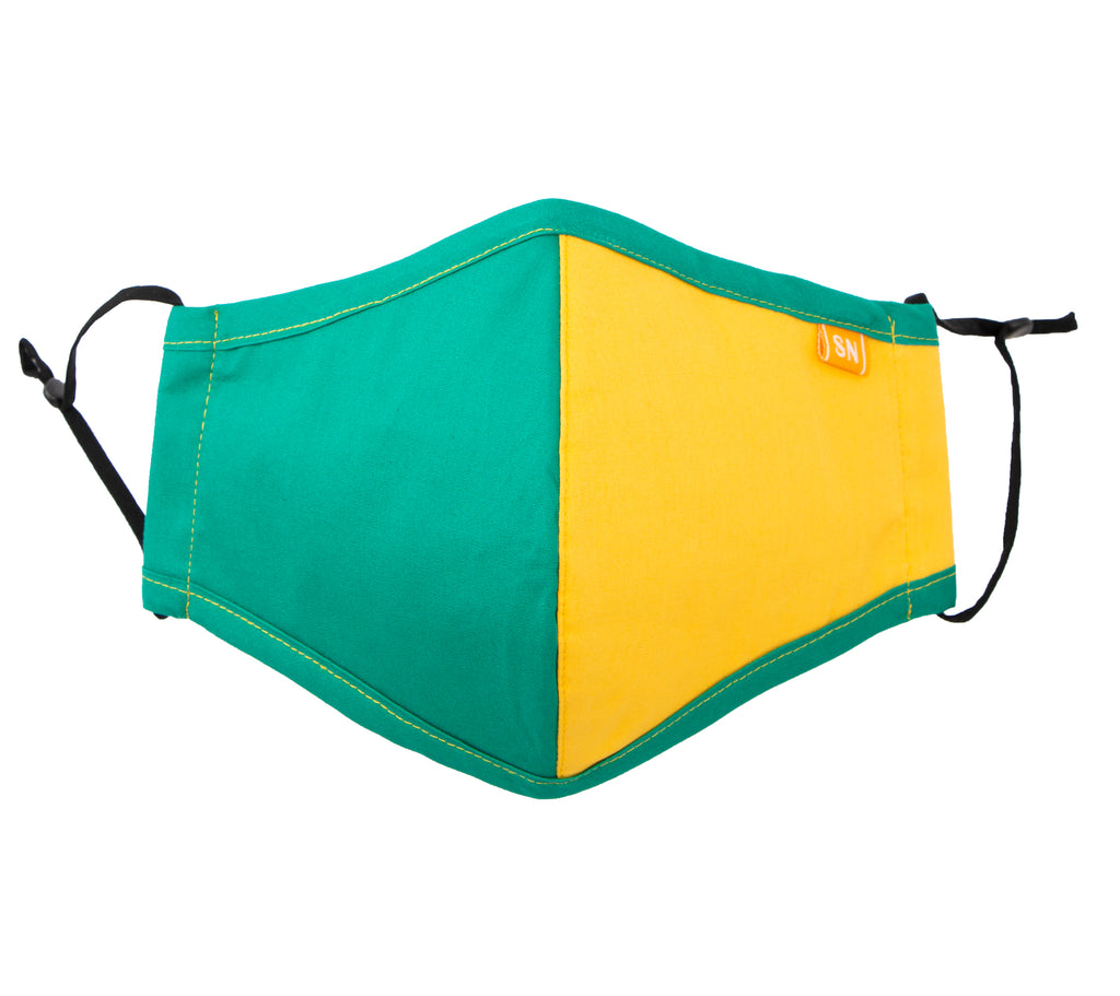 Team Color Blocks Cotton Face Cloth Face Mask for Adults and Kids