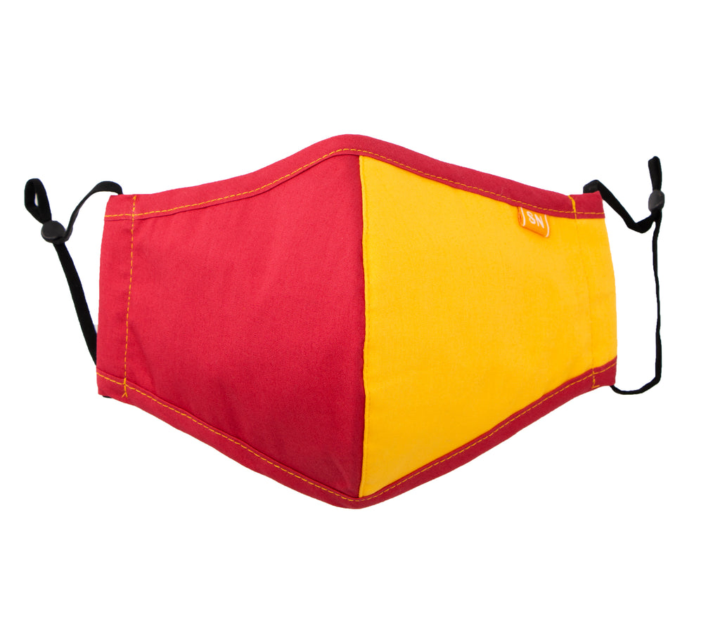 Team Color Blocks Cotton Face Cloth Face Mask for Adults and Kids