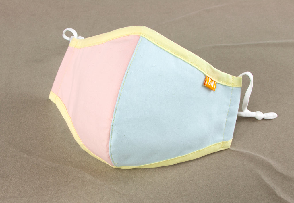 Team Color Blocks Cotton Face Cloth Face Mask for Adults and Kids