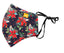 Reusable Washable Festive Christmas New Year Cotton Cloth Face Mask for Adults and Kids Poinsettia