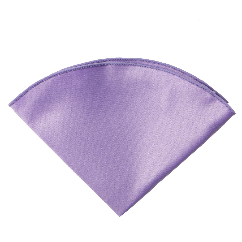 boys' lilac lavender purple satin handkerchief hanky pocket round pocket square
