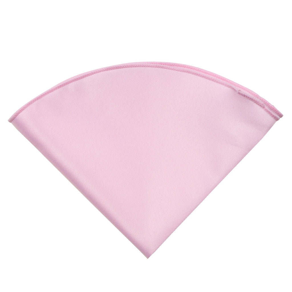 boys' light pink satin handkerchief hanky pocket round pocket square