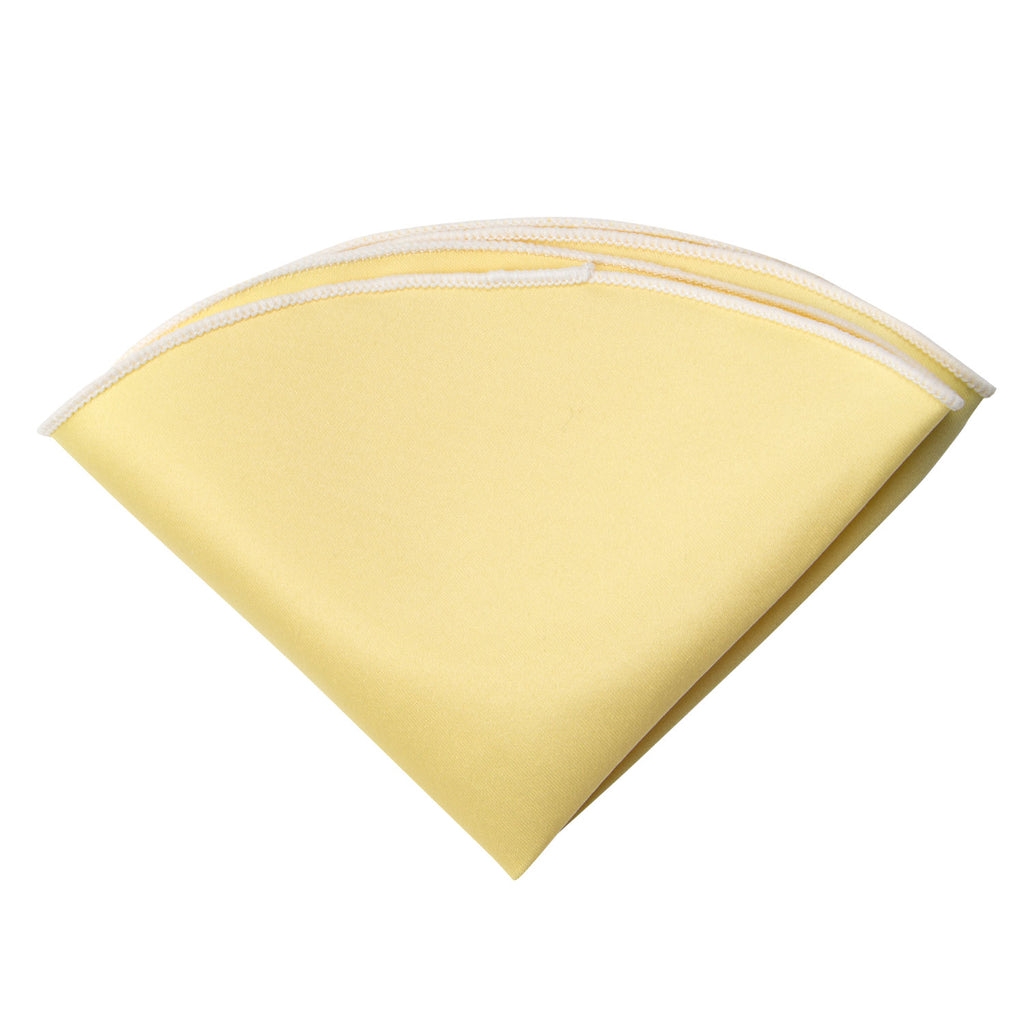 boys' yellow satin handkerchief hanky pocket round pocket square