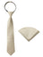 Boys' Satin Zipper Necktie and Handkerchief Set