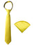 Boys' Satin Zipper Necktie and Handkerchief Set