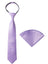Boys' Satin Zipper Necktie and Handkerchief Set