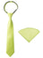 Boys' Satin Zipper Necktie and Handkerchief Set