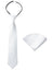 Boys' Satin Zipper Necktie and Handkerchief Set