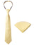 Boys' Satin Zipper Necktie and Handkerchief Set