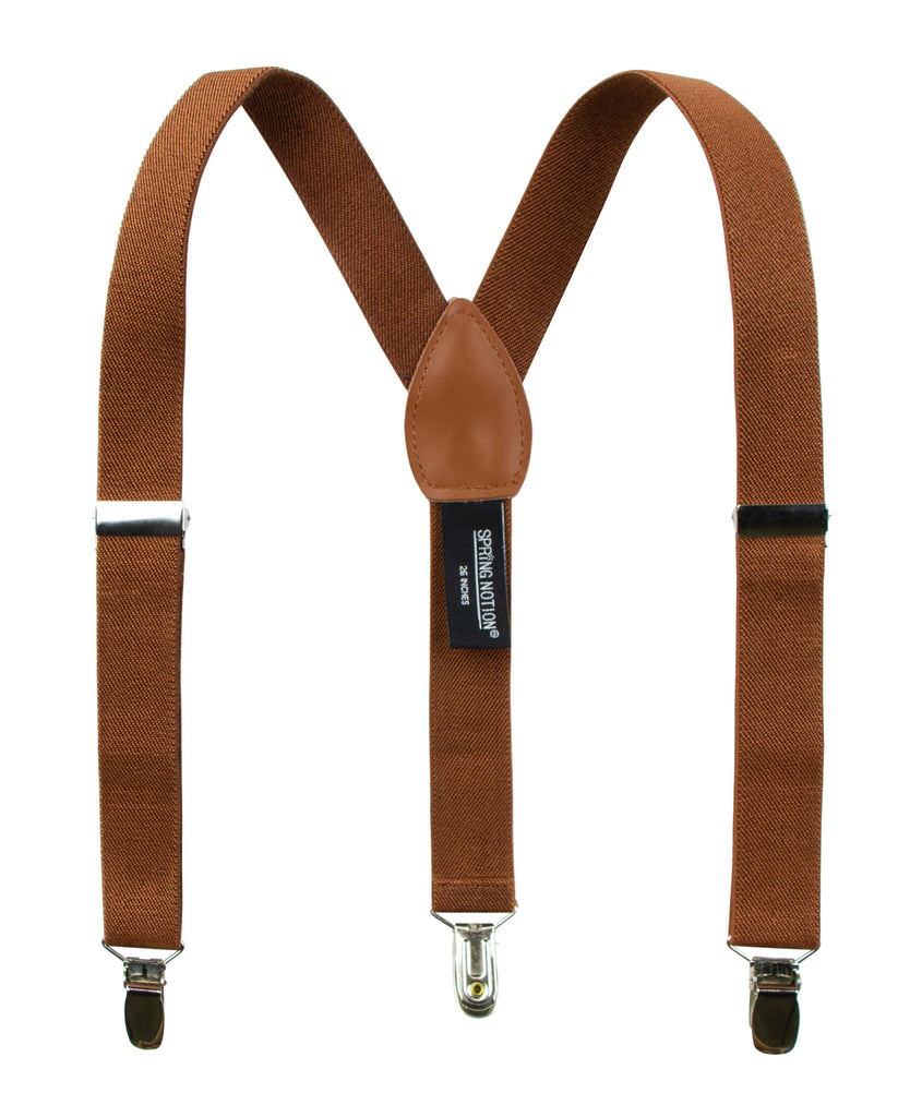 Boys' Elastic Suspenders with Leather Crosspatch
