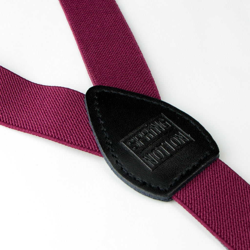 Boys' Elastic Suspenders with Leather Crosspatch