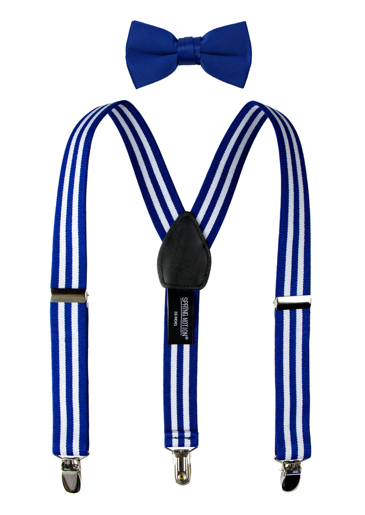 Boys' Suspenders and Solid Color Bow Tie Set