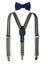 Boys' Suspenders and Solid Color Bow Tie Set