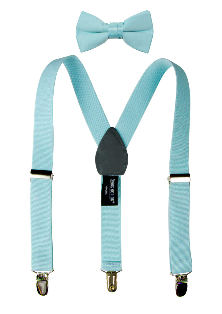 Boys' Suspenders and Solid Color Bow Tie Set