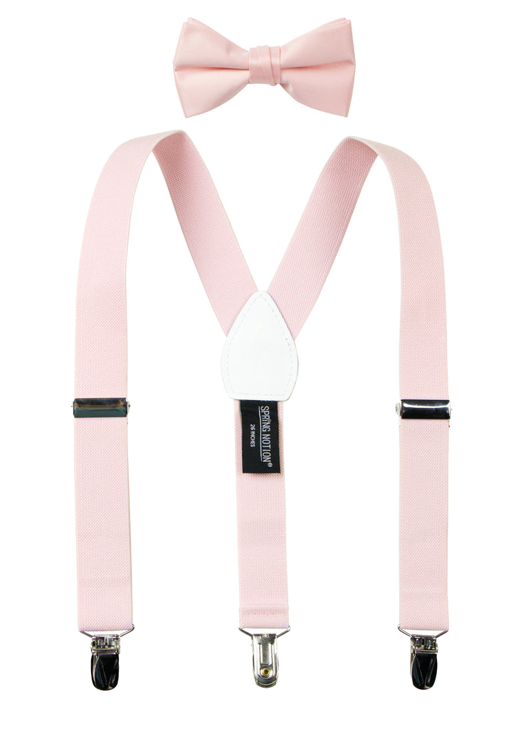 Boys' Suspenders and Solid Color Bow Tie Set