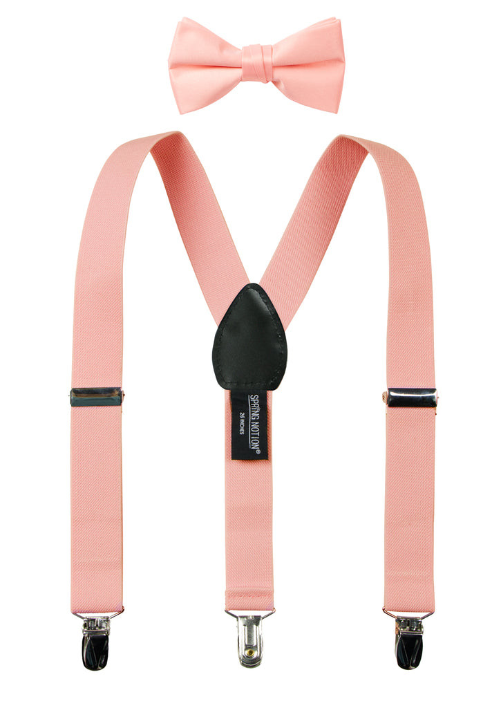 Boys' Suspenders and Solid Color Bow Tie Set