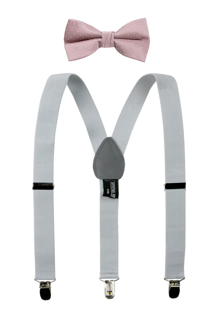 Boys' Suspenders and Dotted Bow Tie Set
