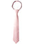 boys' blush pink satin zipper necktie