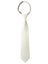 boys' ivory satin zipper necktie