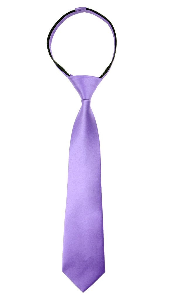boys' wisteria satin zipper necktie