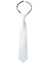 boys' white satin zipper necktie