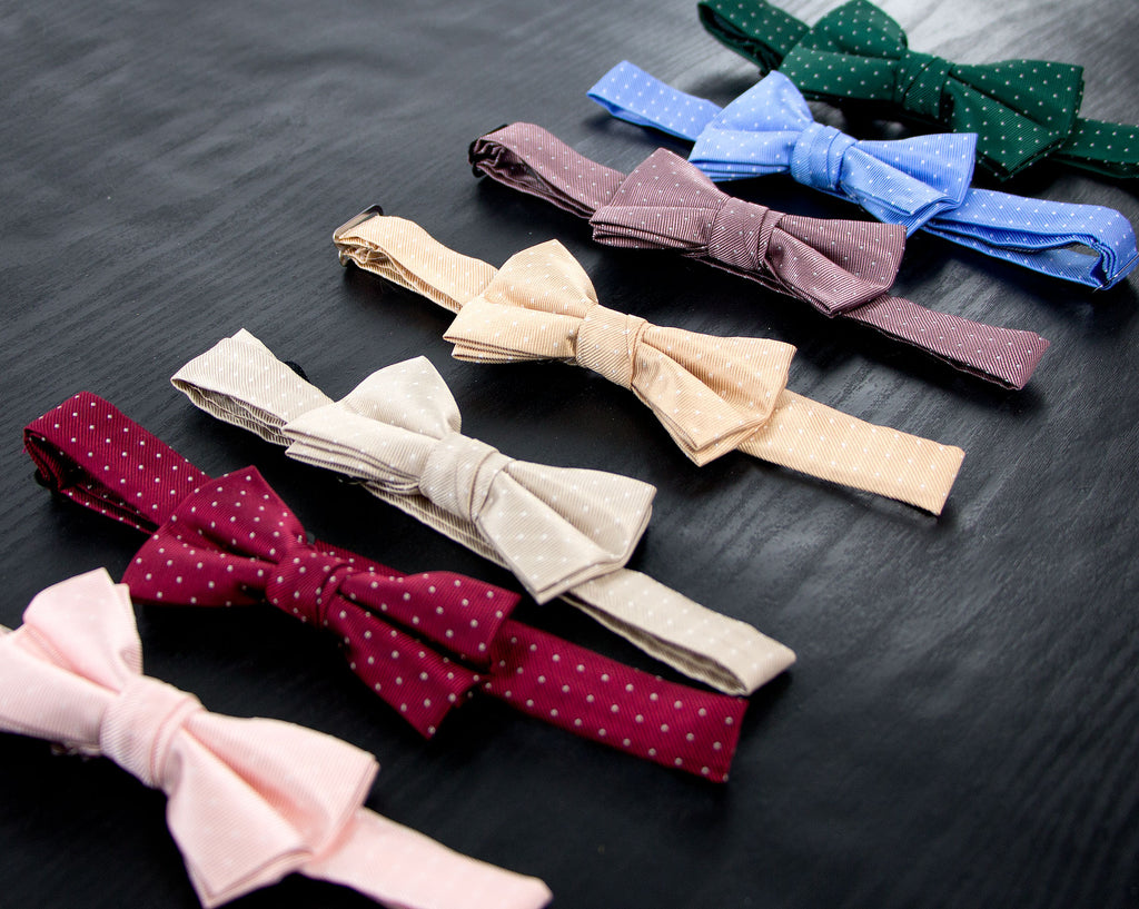 Boys' Dotted Woven Bow Tie