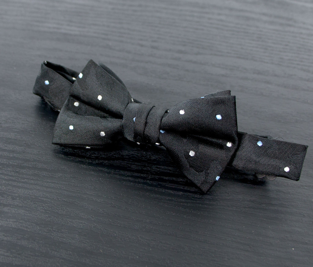 Boys' Dotted Camouflage Woven Bow Tie