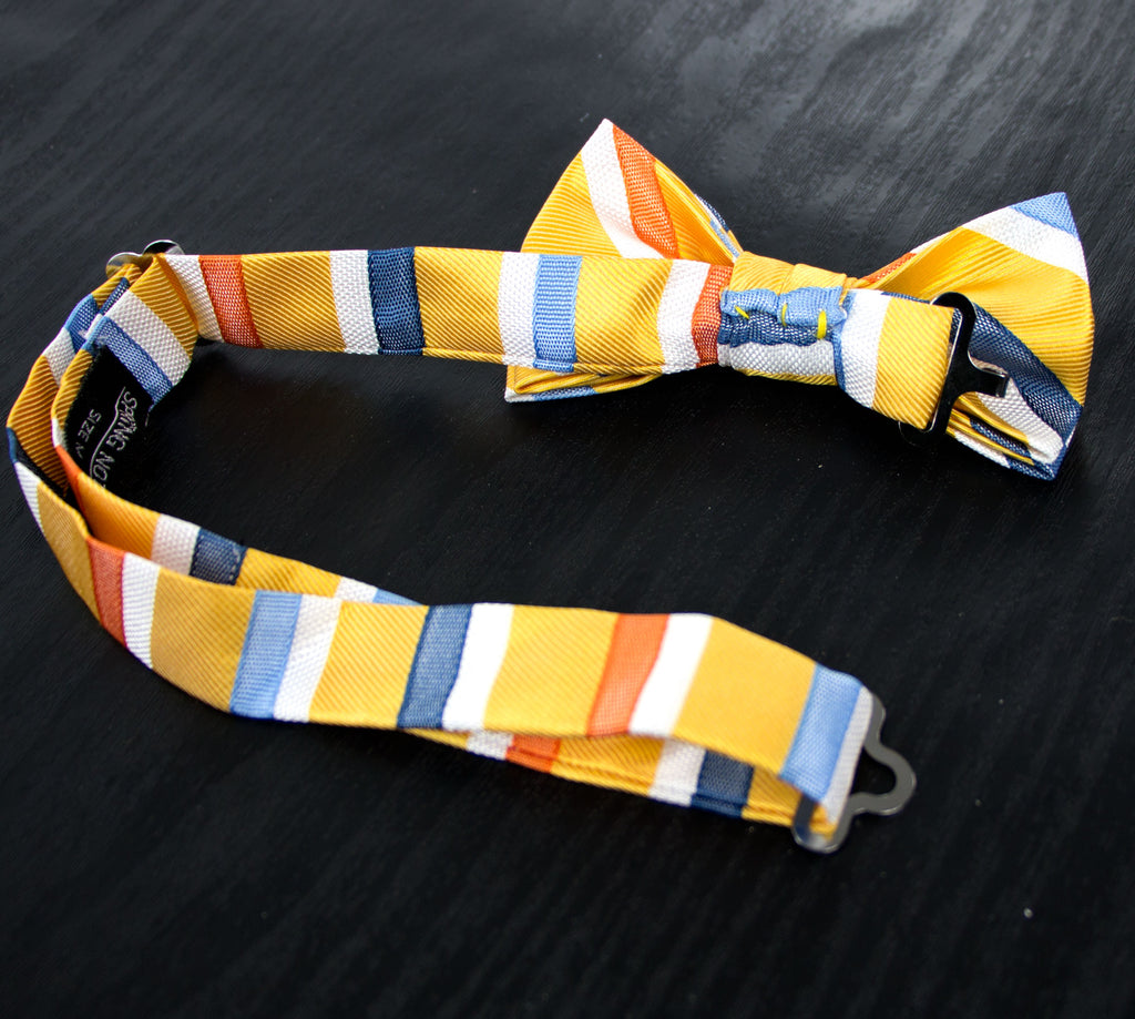 Boys' Striped Woven Bow Tie