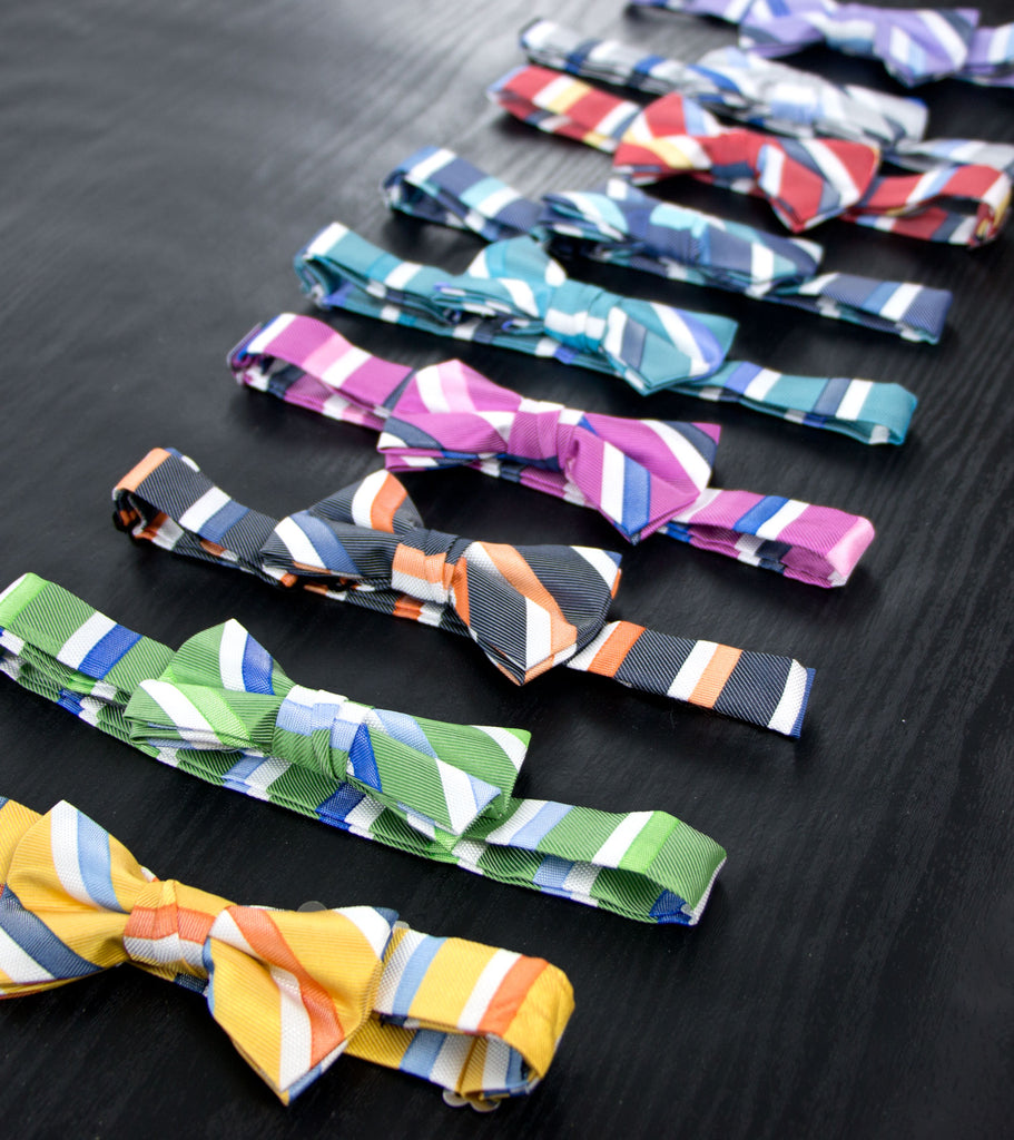 Boys' Striped Woven Bow Tie