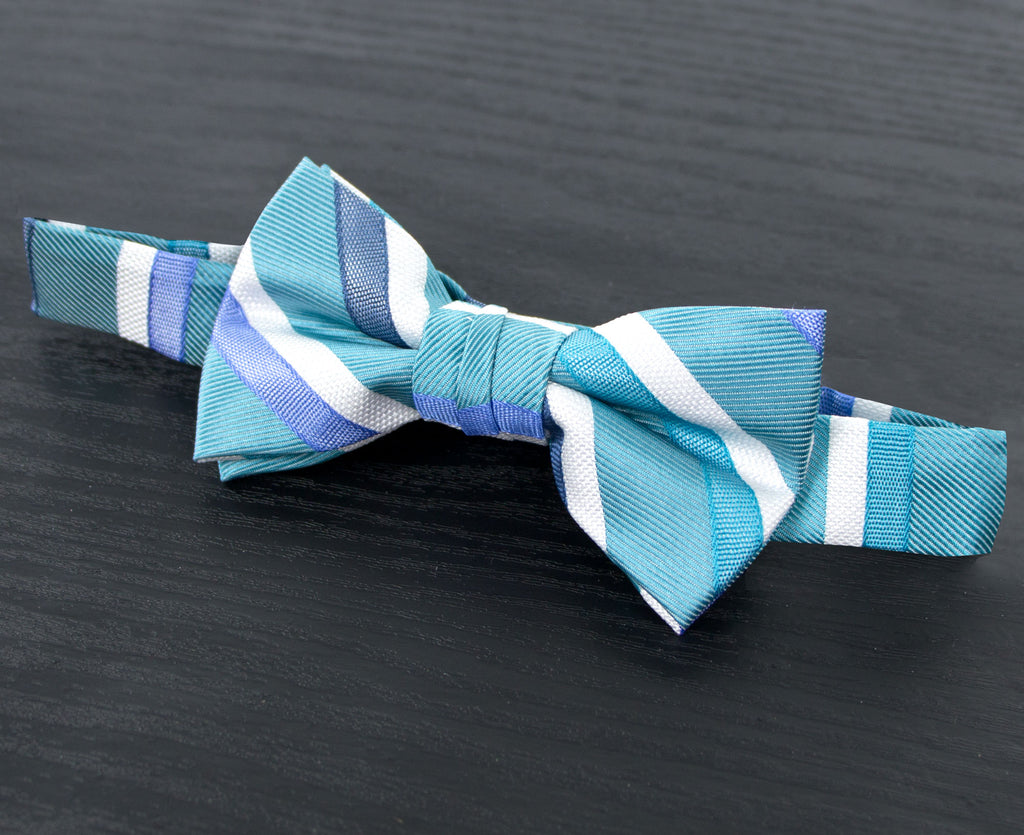 Boys' Striped Woven Bow Tie