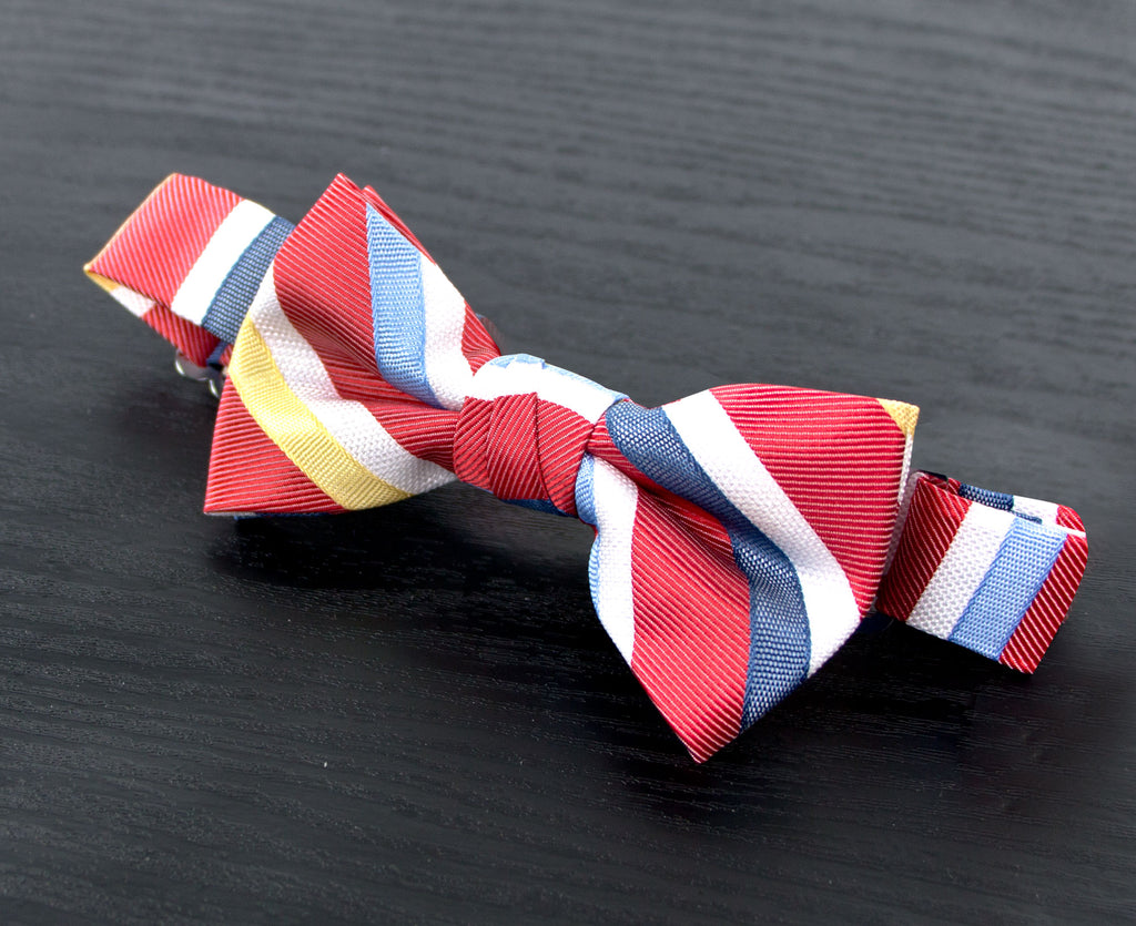 Boys' Striped Woven Bow Tie