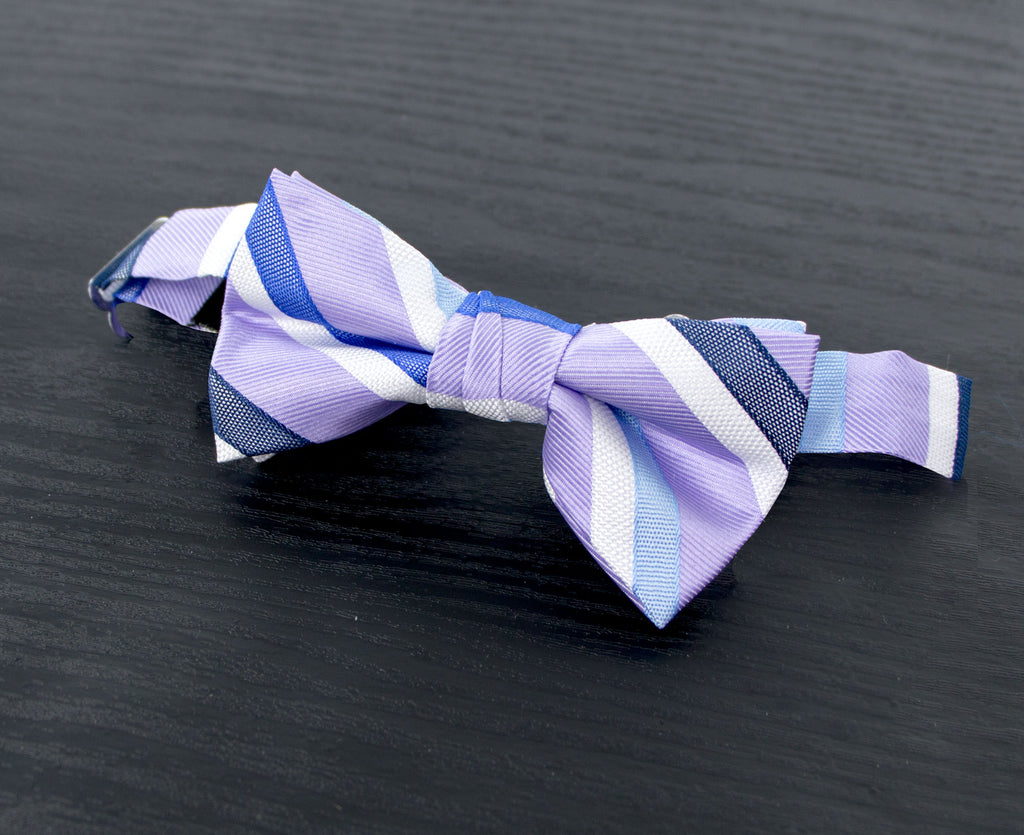 Boys' Striped Woven Bow Tie