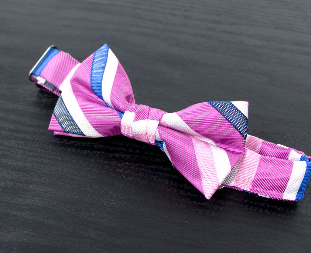 Boys' Striped Woven Bow Tie