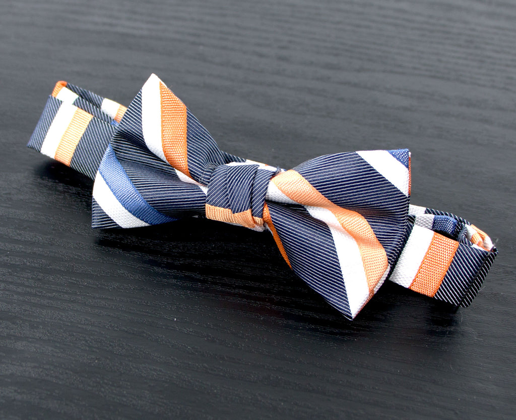 Boys' Striped Woven Bow Tie