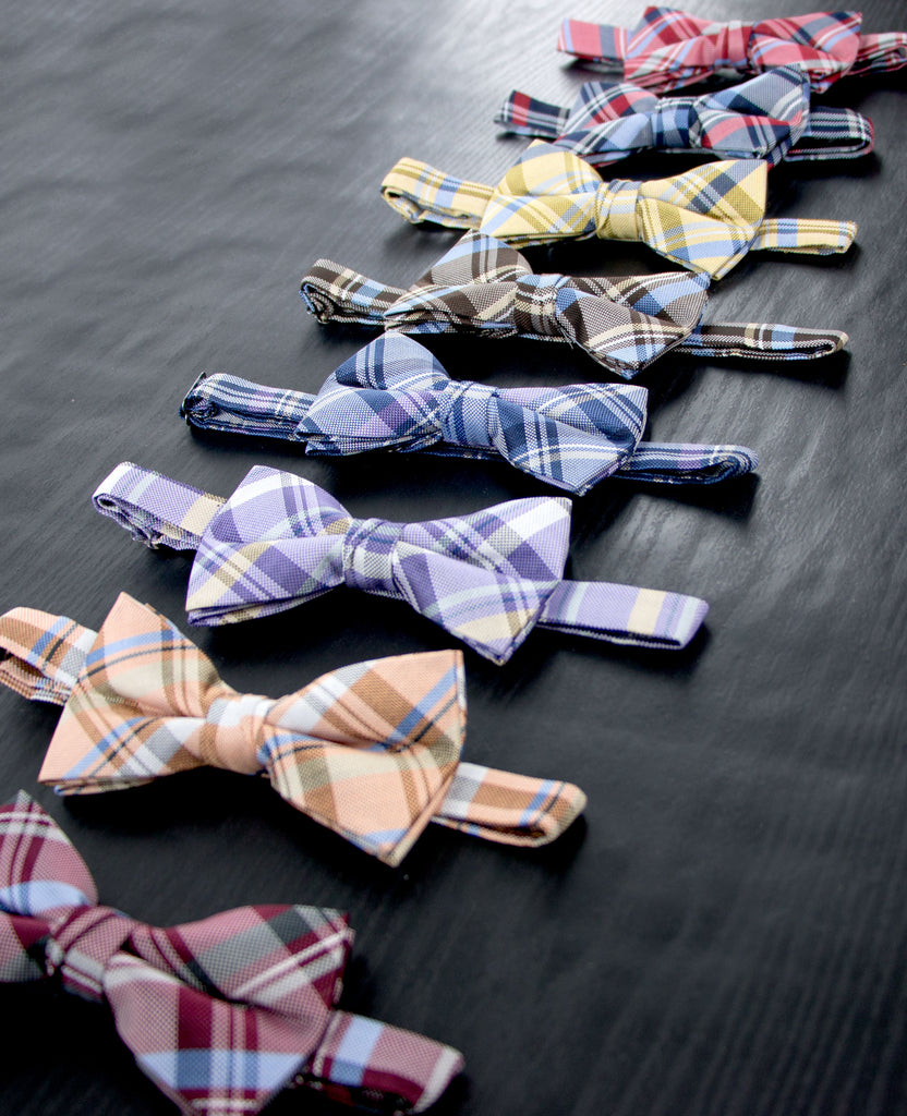 Boys' Tartan Plaid Woven Bow Tie