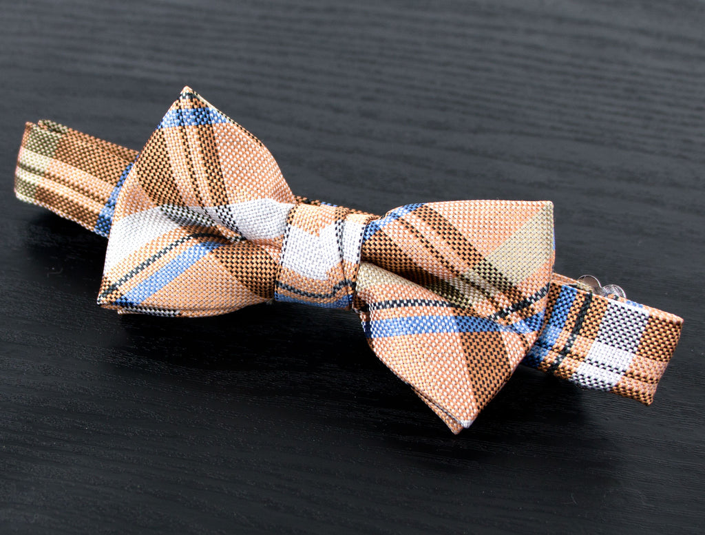 Boys' Tartan Plaid Woven Bow Tie