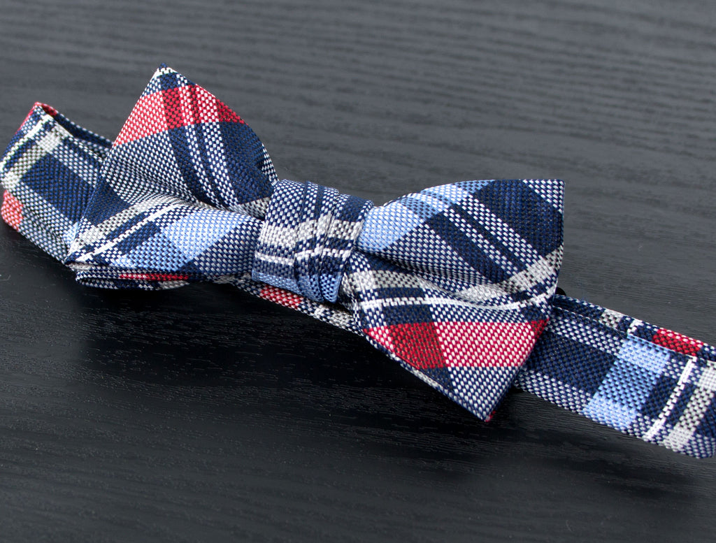 Boys' Tartan Plaid Woven Bow Tie