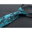 boys' teal blue green dotted camouflage woven zipper necktie tie