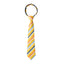 boys' yellow patterned striped woven zipper necktie tie