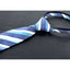 boys' blue patterned striped woven zipper necktie tie