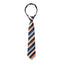 boys' navy blue patterned striped woven zipper necktie tie