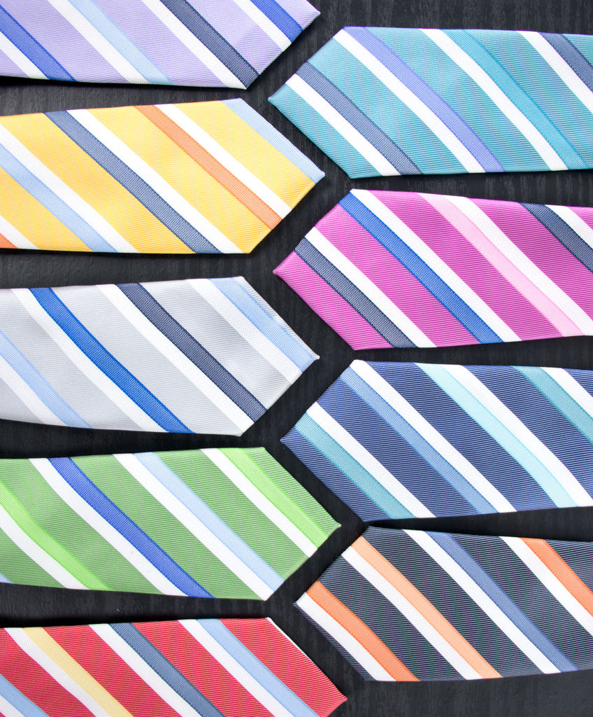 boys' patterned striped woven zipper neckties ties group