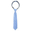 boys' blue dotted polka dots patterned woven zipper necktie tie